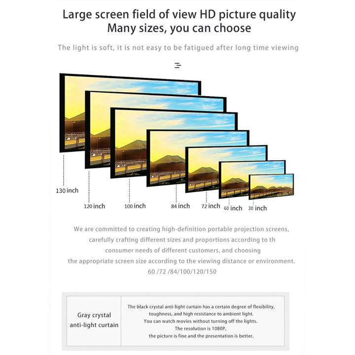 1080p%20Simple%20Portable%20Metal%20Anti-light%20Projector%20Screen%2016:9%20Hd%20Foldable%20Home%20Movie%20Projection%20Curtain%20-%20Image%207