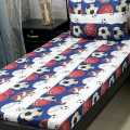 Cotton Crystal Single Bed Sheet Set-1 bed sheet 1 pillow cover. 