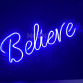 Believe LED Neon Light Sign for Room Decor | Motivational Wall Light | Custom Neon Word Lamp for Home, Office & Gift. 