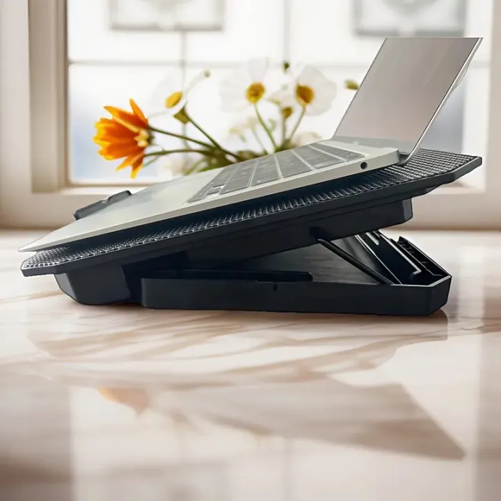 Laptop%20Cooling%20Pad%20Dual%20Fan%20With%20RGB%20Lights%20-%20Cooling%20Stand%208%20Fan%20With%207%20Gear%20To%20Adjust%20Height%20-%20For%20Upto%2020"%20Laptops%20-%20USB%20Powered%20Connection%20-%20Image%208