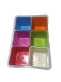 Masala Box Spice Box And Dry Fruit With 6 Separate Removable Mini Bowls-Multicolored Stylish Masala Box. 