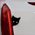 Black Cat Car Sticker. 