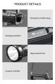 DP-7045B Rechargeablel Bright Led Torch Light Laser Long Range Distance High Power Search Light Kisan Rechargable Emergency Lights Torch (Black). 