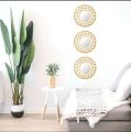 3 Peace Fancy Wall Mirror Décor Decoration Mount Tv Backdrop Party Room Hanging Suns Best for Decoration Purpose. 