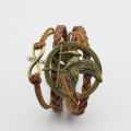 Hunger Games Bracelet Bird Eagle Animal Infinity Vintage Fashion Movie Jewelry Leather Rope Men Women Kid Wholesale. 