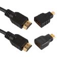 Hdmi Cable Kit 3 In 1 Hdmi Mini + Hdmi Micro 1,5mm Full 1080p. 