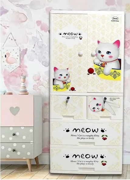 Wardrobe%20Multipurpose%20Staorage%20drawer%20-%20Toy%20Almari%20Hanging%20Portion%20Cupboard%20Decorative%20Style%20-%20Almari%20Cabinet%20Portable%20%20With%206%20Drawer%20-%20Image%202