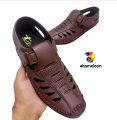 Stylish Roman Synthetic Leather Covered Sandals For Men. 