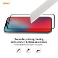 For iPhone 12 mini Hat-Prince ENKAY 2 in 1 Clear TPU Soft Case Shockproof Cover + 0.26mm 9H 2.5D Full Glue Full Coverage Tempered Glass Protector Film. 