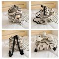 I LOVE DADDY&MUMMY-Cartoon Animal Baby School Bag Cute Lion Plush Doll Anti-lost Kid Boys Girls Backpack Outdoor Picnic Kids Bag. 