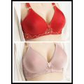 bra push up seamless wireless women plus size bra No steel ring knit ladies bra embroidery thin cup bra gather comfortably on the drooping. 