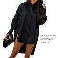 Women Top Lightweight Short Front Long Hem Women Shirt. 