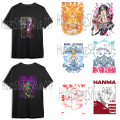 Ironed Sticker Clothes DTF Japanese Anime Pattern Fashion T-shirt Hoodie DIY Jacket Patch Is Waterproof. 