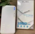 10000 mAH Power Bank ELEC Power bank Dual USB Ports for smartphones FAST CHARGE- White. 