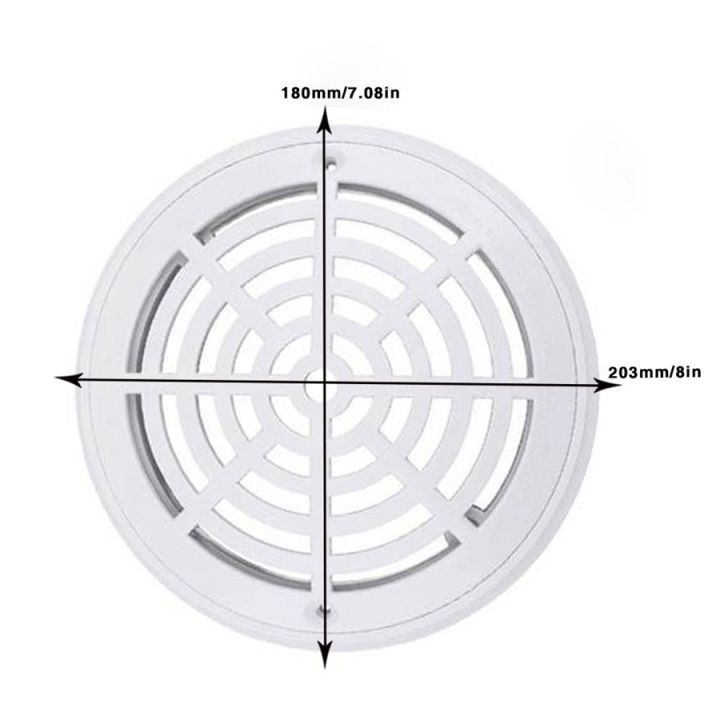 Swimming Pool Water Filter Anti-Corrosion Cover Round Drain Device Screw Abs Floor Drain Cover Round Main Drainage Port