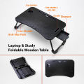 Portable Folding Laptop Stand Holder Study Table Desk Wooden Foldable Computer Desk for Sofa Tea Serving Bed Top Tray Table. 