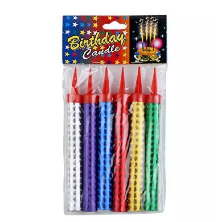 10 Packet 6 pcs per packet Sparking Candles / Birthday Candles - Size (12 cm)