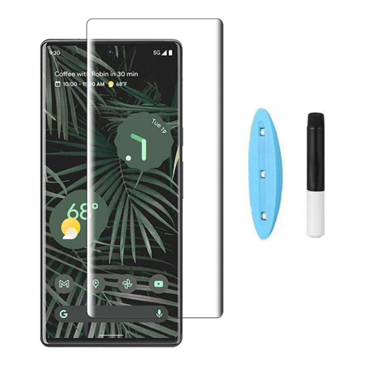 Google Pixel 6 Pro UV Glass with UV Glue Or UV Light Curved Screen Protector For Google Pixel 6 Pro