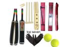 Tape Ball Cricket Kit – Pack of 5 | Bat, Ball, Bat Cover, Inner Gloves & Wickets | Complete Cricket Set. 