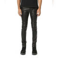 Black Leather Pant For Men - Stay Stylish With A Black Leather Pant- Premium Quality With Fine Stitching For Elegant Look. 