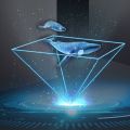 Universal Plastic 3D Holographic Display Stand Toys Creative Holographic Projector Pyramid Hologram Projector Gifts. 
