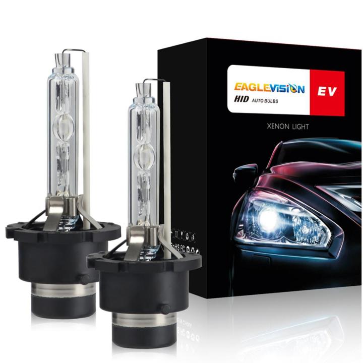 D4S HID Bulbs, Xenon Headlight Replacement Bulb 35W 6000K White High Low Beam for Toyota Lexus, Pack of 2 (6000K)