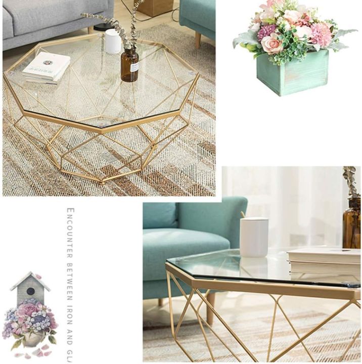 Modern%20Octagonal%20Tempered%20Glass%20Coffee%20Table%20-%20Wooden%20Center%20Table,%20Cocktail%20Table%20with%20Unique%20Octagon%20Shape%20-%20Image%204
