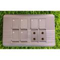 6 Switches+2 Sockets Electric China Fitting Sheet China Switch Board- Metal Series. 