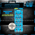 Vinnic Original 10 Pcs L626F - 377 Replace for 377A , 377, SR626SW, AG4, LR626, LR626H Alkaline Button Battery.. 