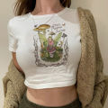 Melanie Martinez 90s fairy grunge trashy crop top girl cyber y2k kawai graphic Kawaii tee t-shirts. 