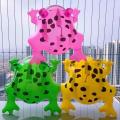 New inflatable thick eyes glowing pink yellow green mixed toy cute elastic swimming frog. 