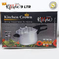 Kitchen Crown 5, 7, 9 & 11 Ltr (Delux) Pressure Cooker Good Body - Pressure Indication Pin Pressure Control Weight. 