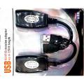 USB RJ45 Extension Adapter Up to 150 FT Length (Black. 
