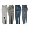 Stylish Men’s & Boys’ Cotton Trousers – Summer-Ready with Triple Stripe Design, 4 Zipped Pockets & Elastic Waistband – Perfect for Casual Outings & Sports. 