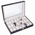 MyleCart Leather watch storage box with 24 slots, new men's watch storage box, watch display box, black jewelry gift box best gift. 
