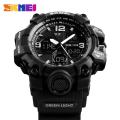 SKMEI Sport Digital Chronograph Dual Display Alarm 50M Waterproof EL Light Watch For Men 1155B. 