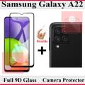 Samsung Galaxy A22 Glass Protector 9D|5D|6D|10D|11D|21D Black Tempered Glass Screen Protector Full Glue Edge To Edge + Back Camera 9H Gorilla Flexible Protector For Samsung Galaxy A22. 