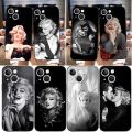 Marilyn Monroe With A Cat Phone Case Funda For Apple Iphone 12 Pro 13 Mini 11 14 Max Xr X Xs 6 6s 7 8 Plus Shockproof Back Cover. 
