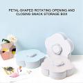 Multi-Function Creative Dried Fruit Plate Rotating Candy Box Candy Storage Box Flower Petal Shaped Wedding Decoration Home Decor Snacks Candy Tray. 