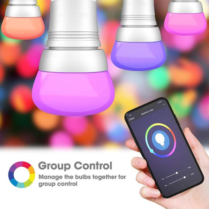 2 in 1 Maxcio Smart LED Light Bulb, Dimmable,Color Changing Ambience Light, Compatible with Alexa, WiFi APP Remote Control, No Hub Required, 9W, E14 Base Holder - 2 Bulb Per Pack