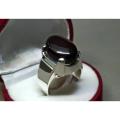 Natural Unheated Untreated Blood Red Aqeeq Mens Ring Sterling Silver 925 Deep Red Agate Ring Handmade Carnelian Ring Pure Chandi Ring Hakik Ring Akik Ring Aqiq Ring Shifat Al Abad Ring. 