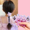 Sanrio Jewellery Elegant Cartoon Kuromi Telephone Wire Hair Rope Straight Telephone Line Hair Ring Flower Scrunchies Braid Hair Tie Daily. 