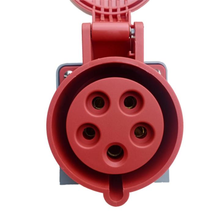 Industrial Socket Surface Mounted 220-240 V - 32A 5-Pin - Red | Daraz.pk
