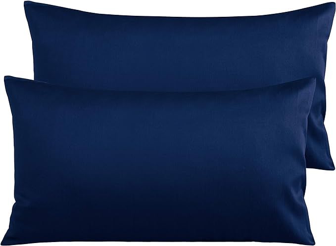 Premium Quality Solid Color Pack of 2 Cotton Pillowcase 20" by 30"