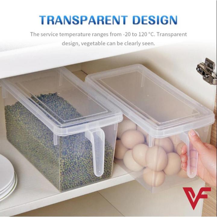 FREE%20SHIPPING%203%20Piece/Box%20Kitchen%20Organizer%20Fridge%20Freezer%20Storage%20-%20Stackable%20Large%20Plastic%20Boxes%20Reusable%20Containers%20with%20Sturdy%20Handle%20To%20Keep%20Fresh%20for%20Produce,%20Meat,%20Cereal,%20Fruits,%20Vegetables%20and%20Fish%20-%20Image%202