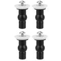 4 Pack Toilet Seat Screws Toilet Seat Hinges Bolt Expanding Rubber Top Nuts Screw Fixings Fix WC Blind Hole Fittings. 