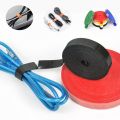 1M Hand Tear Self-Adhesive Strap Wire Storage Hooks Loops Cable Tie Magic Tape Cable Management Belt Fixed Binding Belt 1Pcs. 