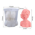 Female Body Candle Silicone Mold Women Shaped Candle Making Wax Plaster Mould Handmade Eyes Closed Girl Blindfolded Girl Elegant Girl. 