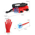 Spiderman Web Shooter Toy Kids Plastic Spiderman Launcher Gloves Wrist Toys Set Gift For Kids Spider Web Shooting Game - 2 Sets of Kids Spider Hero Role Play Launcher Gloves with Wrist Toy Set, Movie Theme, Plastic & Nylon Material. 