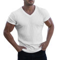 Summer T-shirt Stretchy Solid Color Simple Summer Tee Shirt. 
